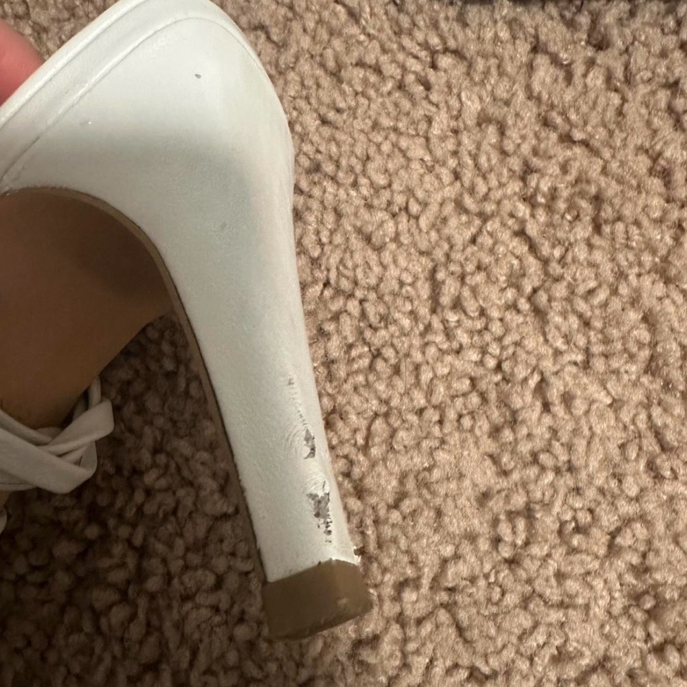 Tony Bianco White Wrap-Around Strappy Heels - Picture 4 of 7
